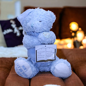 Goffa Lovey Prayer Bear Bedtime Recites Now I Lay Me Down to Sleep *READ*
